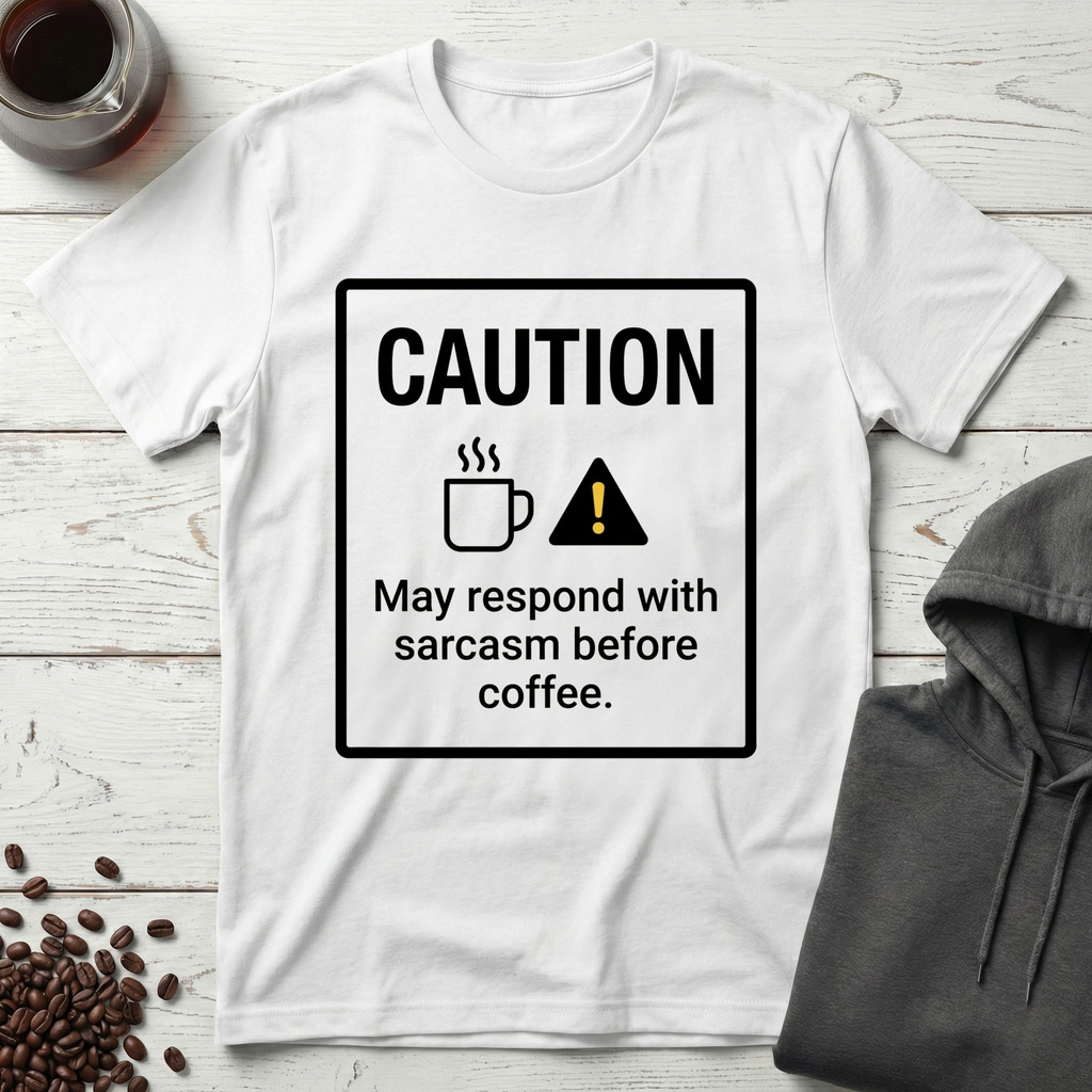 Caution May Respond With Sarcasm Before Coffee T-Shirt